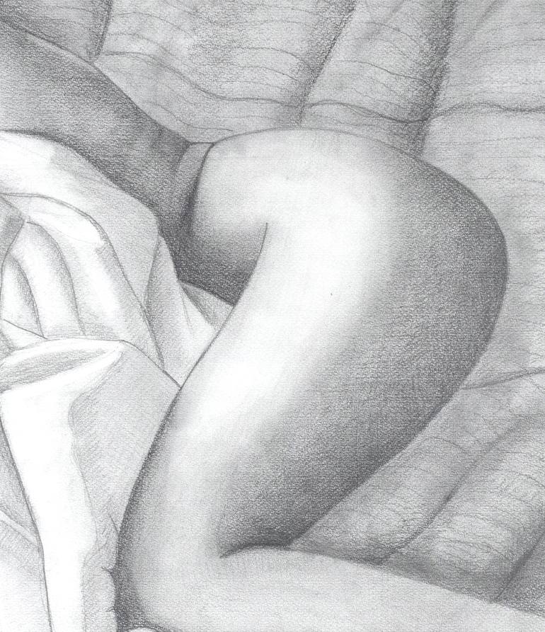 Original Figurative Nude Drawing by Andrea Vandoni