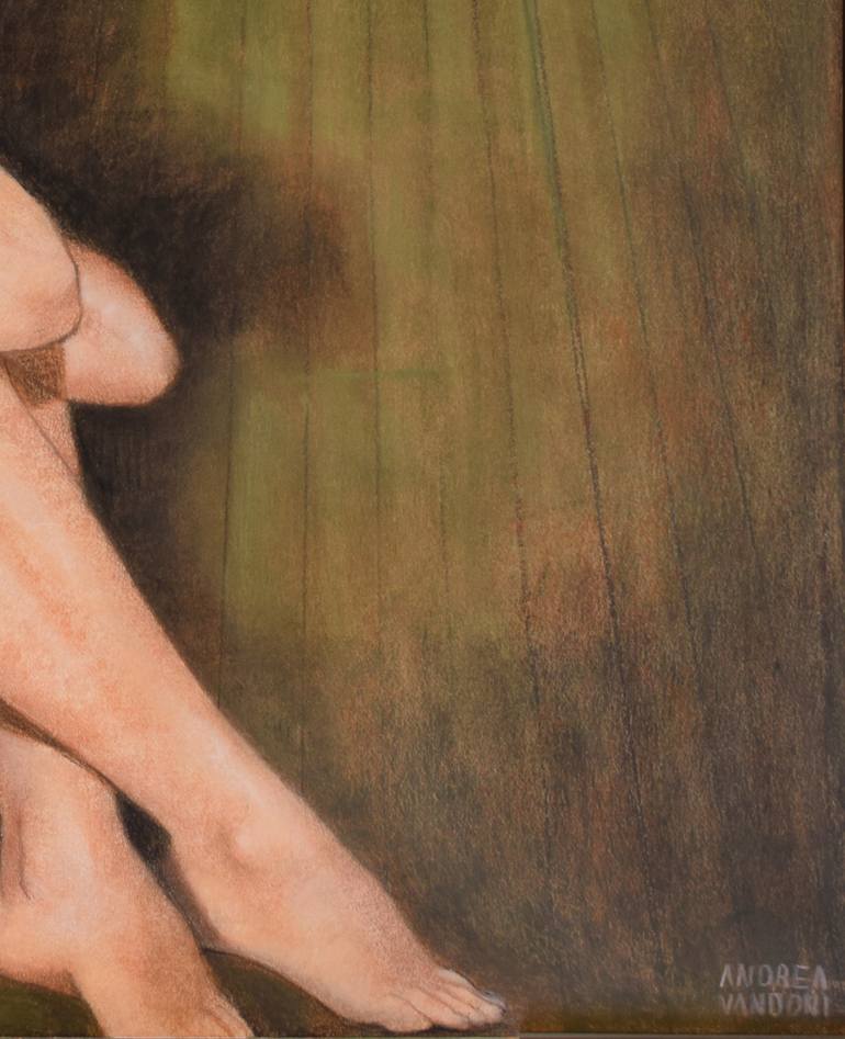 Original Realism Nude Drawing by Andrea Vandoni