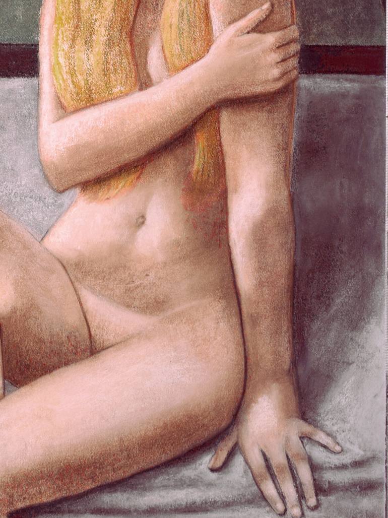 Original Impressionism Nude Drawing by Andrea Vandoni