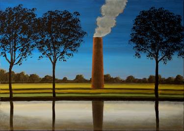 Original Surrealism Landscape Paintings by Andrea Vandoni