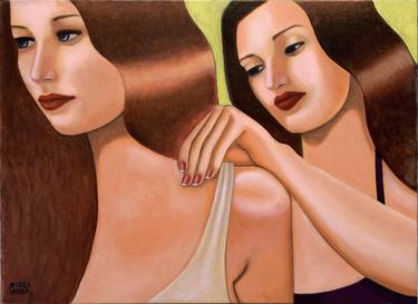 Original Art Deco Women Paintings by Andrea Vandoni