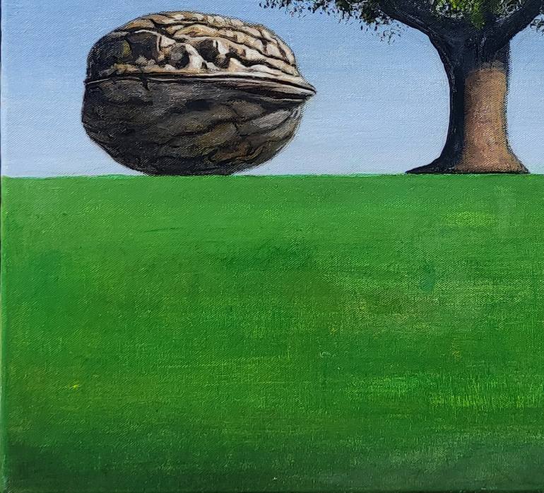 Original Surrealism Tree Painting by Andrea Vandoni