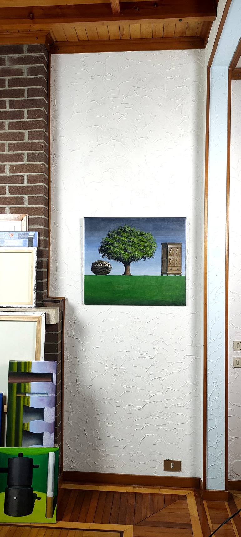 Original Surrealism Tree Painting by Andrea Vandoni