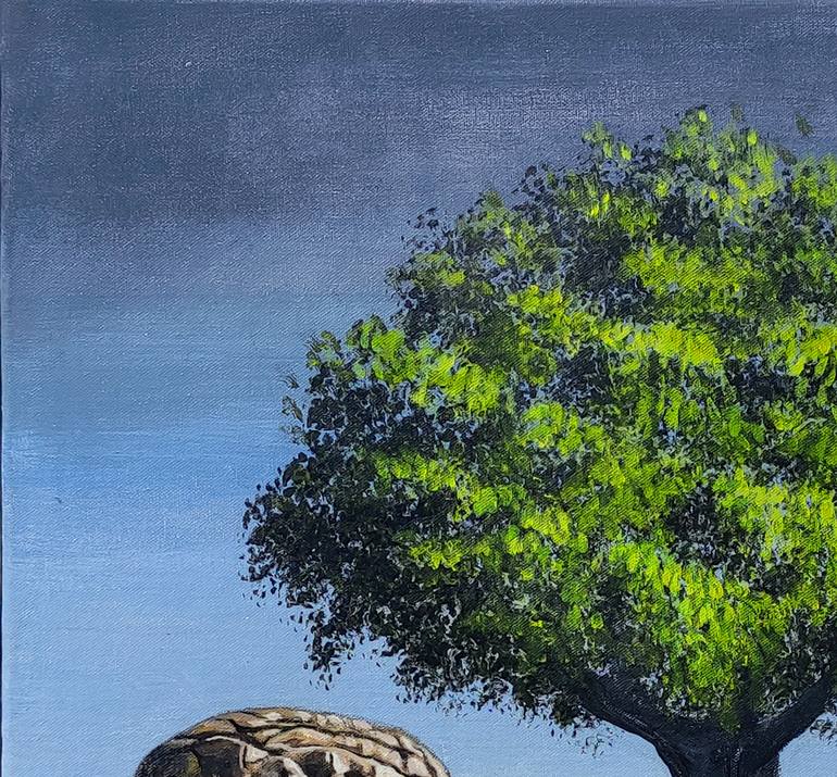 Original Surrealism Tree Painting by Andrea Vandoni