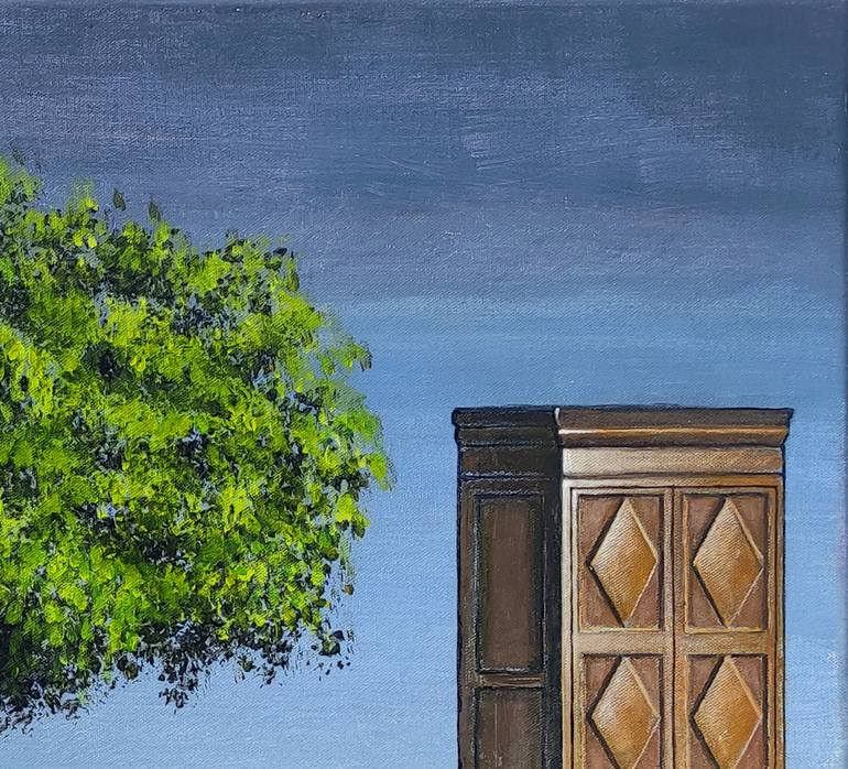 Original Surrealism Tree Painting by Andrea Vandoni