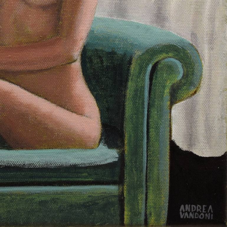 Original Impressionism Nude Painting by Andrea Vandoni