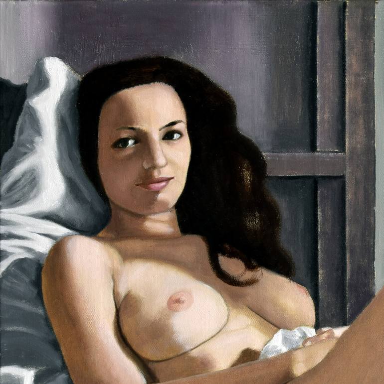 Original Fine Art Nude Painting by Andrea Vandoni