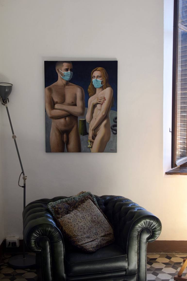 Original Realism Nude Painting by Andrea Vandoni