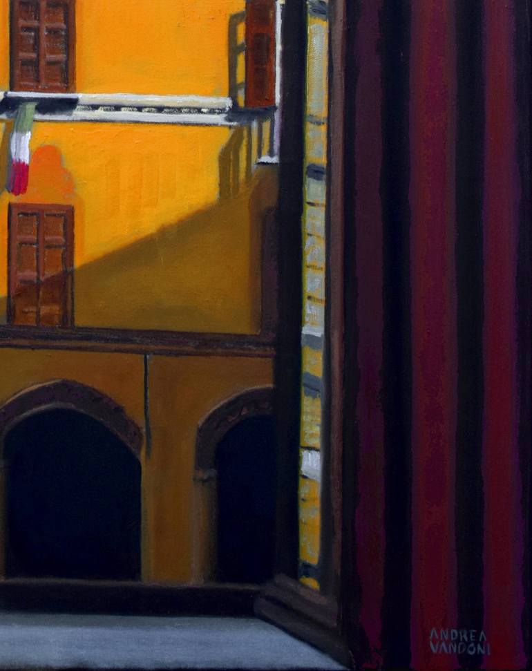 Original Impressionism Cities Painting by Andrea Vandoni