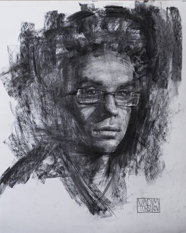Print of Expressionism Portrait Drawings by Vadim Torbakov