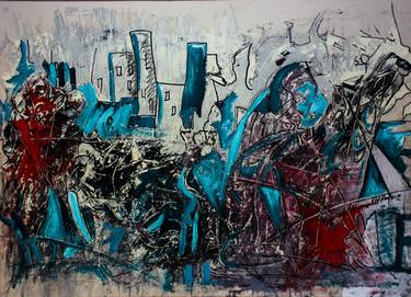 Original Fine Art Abstract Paintings by Nilay Meral