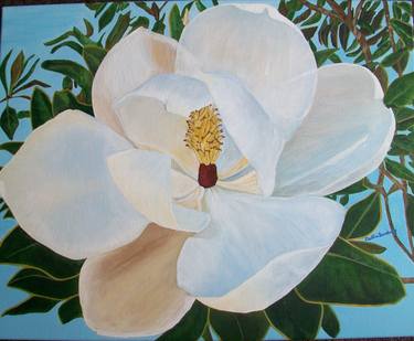 Original Fine Art Floral Paintings by Debbie Broadway
