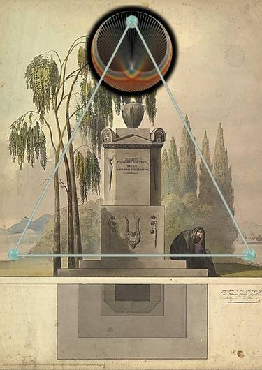 Original Surrealism Classical mythology Collage by Hayley Lock