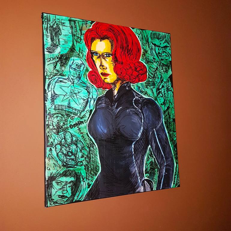 Original Art Deco Comics Painting by Lolita Parekh