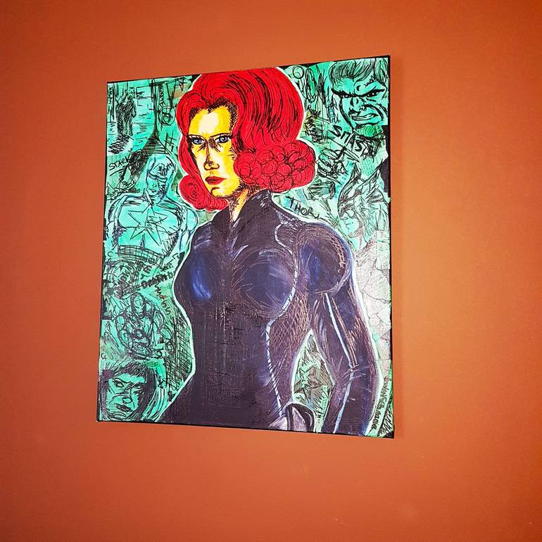 Original Art Deco Comics Painting by Lolita Parekh