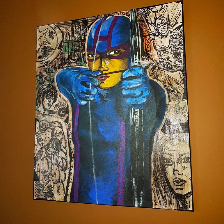 Original Art Deco Comics Painting by Lolita Parekh