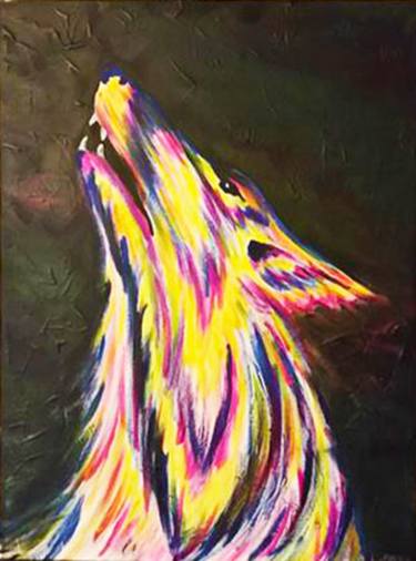 Original Abstract Expressionism Animal Paintings by Lolita Parekh