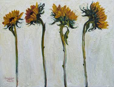 Original Figurative Floral Painting by Gandee Vasan