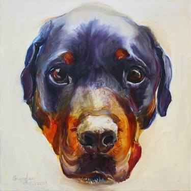 Rottweiler Paintings | Saatchi Art
