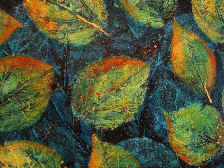 Original Abstract Expressionism Botanic Painting by Daiga Cēdere-Salnāja