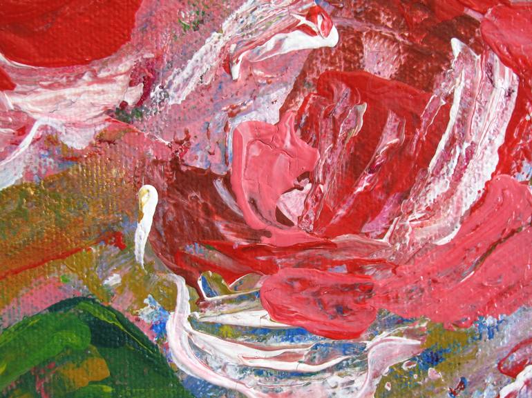 Original Abstract Floral Painting by Daiga Cēdere-Salnāja