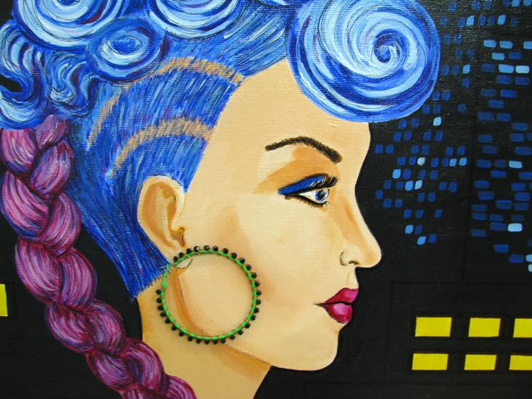 Original Abstract Expressionism People Painting by Daiga CēDere-SalnāJa