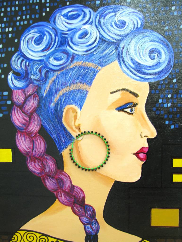 Original Abstract Expressionism People Painting by Daiga CēDere-SalnāJa