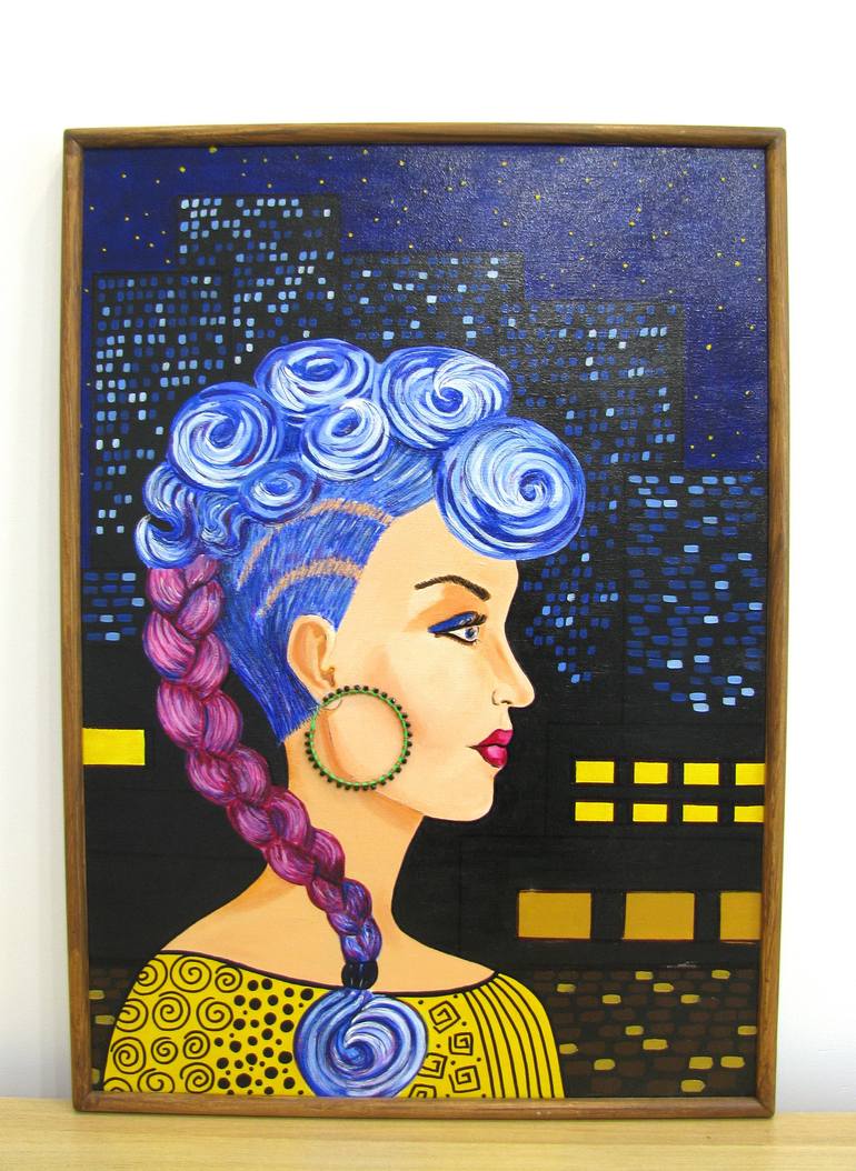 Original Abstract Expressionism People Painting by Daiga CēDere-SalnāJa