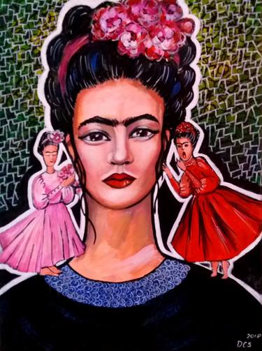 Frida. Paper dolls. Two moods. thumb