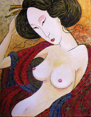 Japanese woman. Geisha. thumb