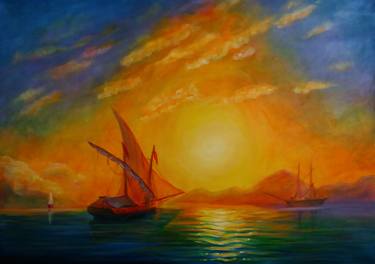 Sunrise. Free copy from Aivazovsky thumb