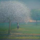 Orchard in Spring by Thomas Lamb
