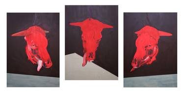 Bulls Head Triptych thumb