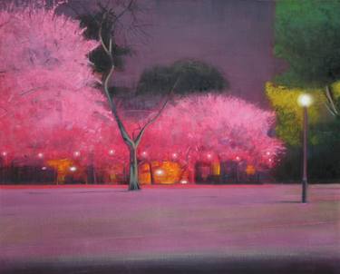 Blossom Trees in Spring at Night thumb