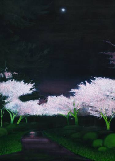 Blossom Trees at Night thumb