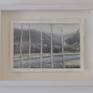 No framing required. Ready to hang in white wood, box type frame. Picture is float mounted showing deckled edge of the paper.