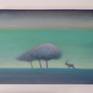 Unframed oil painting on stretched linen. 
Painting ships stretched ready to hang, 
Packaged in strong wooden crate.