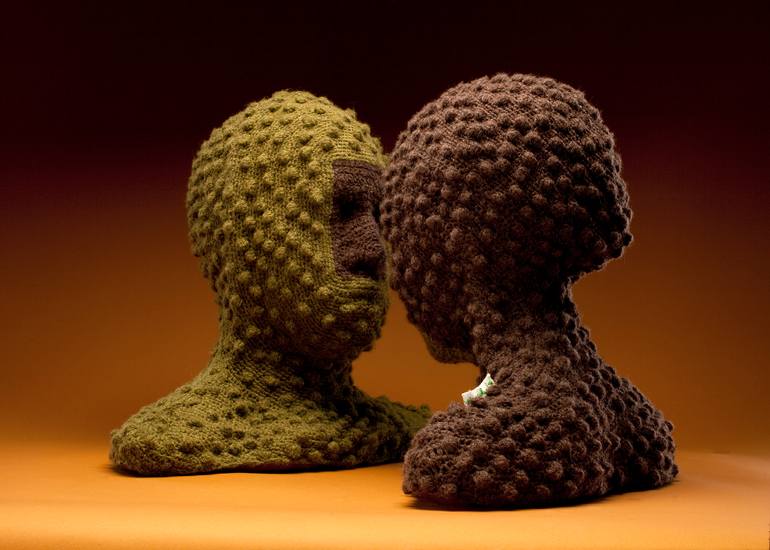 Original Figurative Love Sculpture by Alejandra Zermeño -Ake