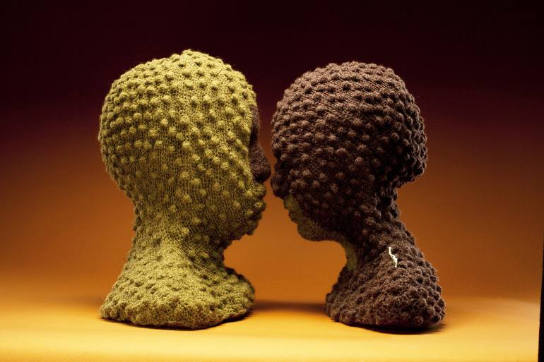 Original Love Sculpture by Alejandra Zermeño -Ake