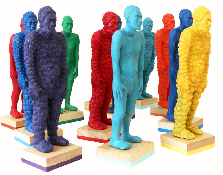 Original Figurative Men Sculpture by Alejandra Zermeño -Ake