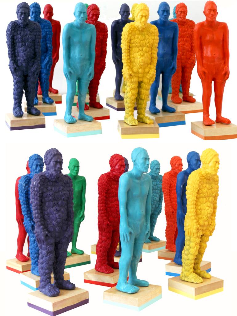 Original Figurative Men Sculpture by Alejandra Zermeño -Ake