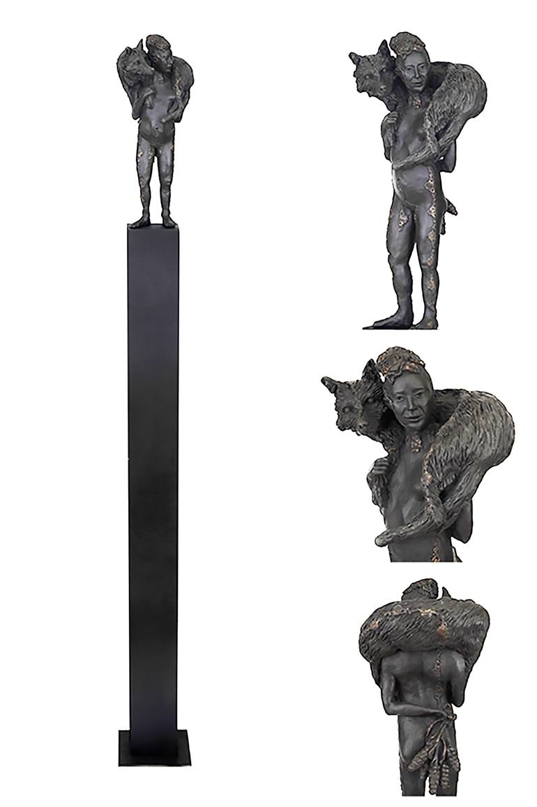 Original Figurative Animal Sculpture by Alejandra Zermeño -Ake