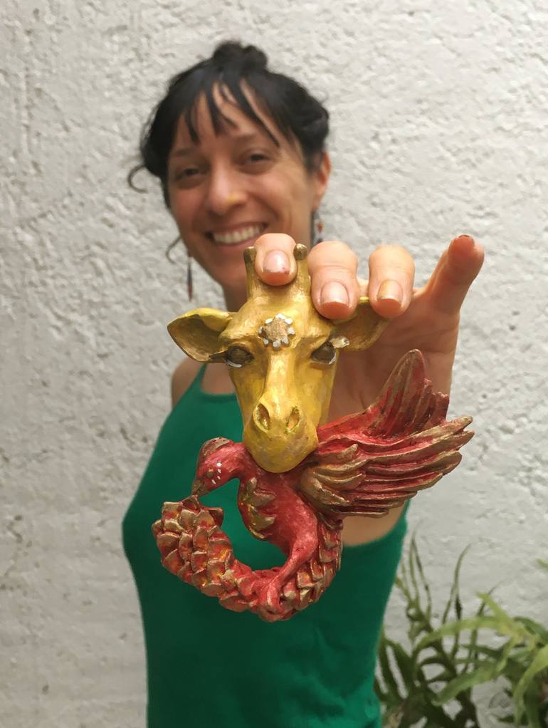 Original Animal Sculpture by Alejandra Zermeño -Ake