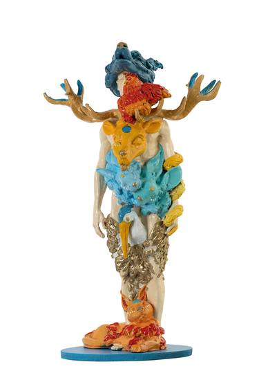 Original Figurative Animal Sculpture by Alejandra Zermeño -Ake