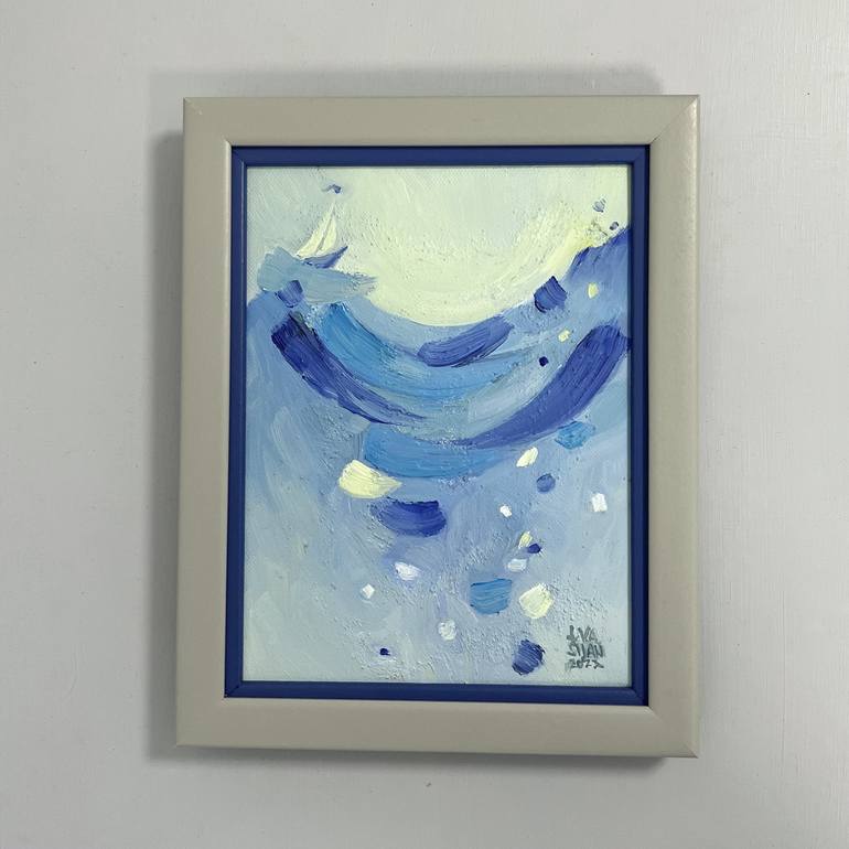 Original Abstract Seascape Painting by Iva Šijan