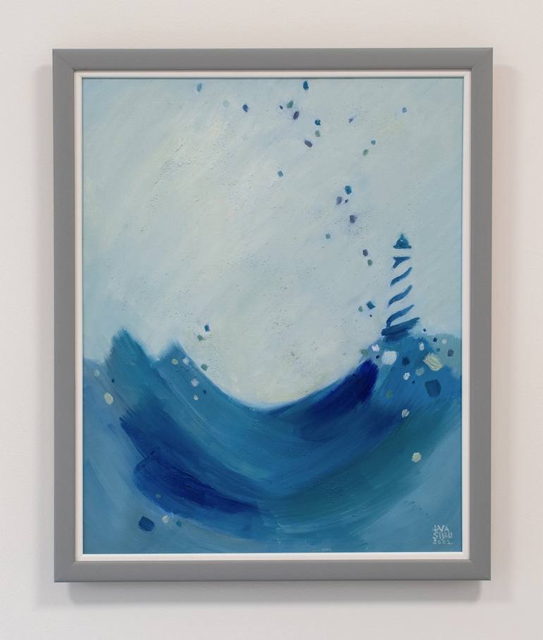 Original Abstract Seascape Painting by Iva Šijan