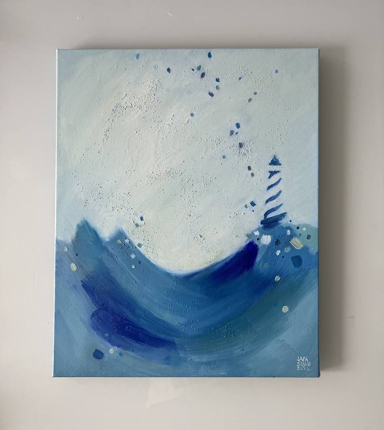 Original Abstract Seascape Painting by Iva Šijan