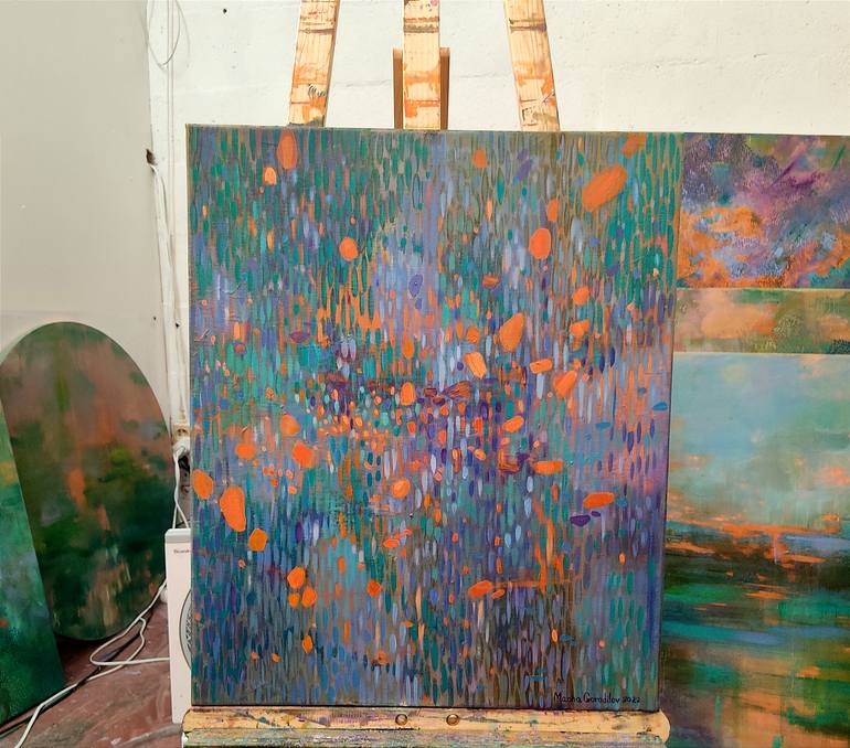 Original Abstract Expressionism Abstract Painting by Macha Gorodilov