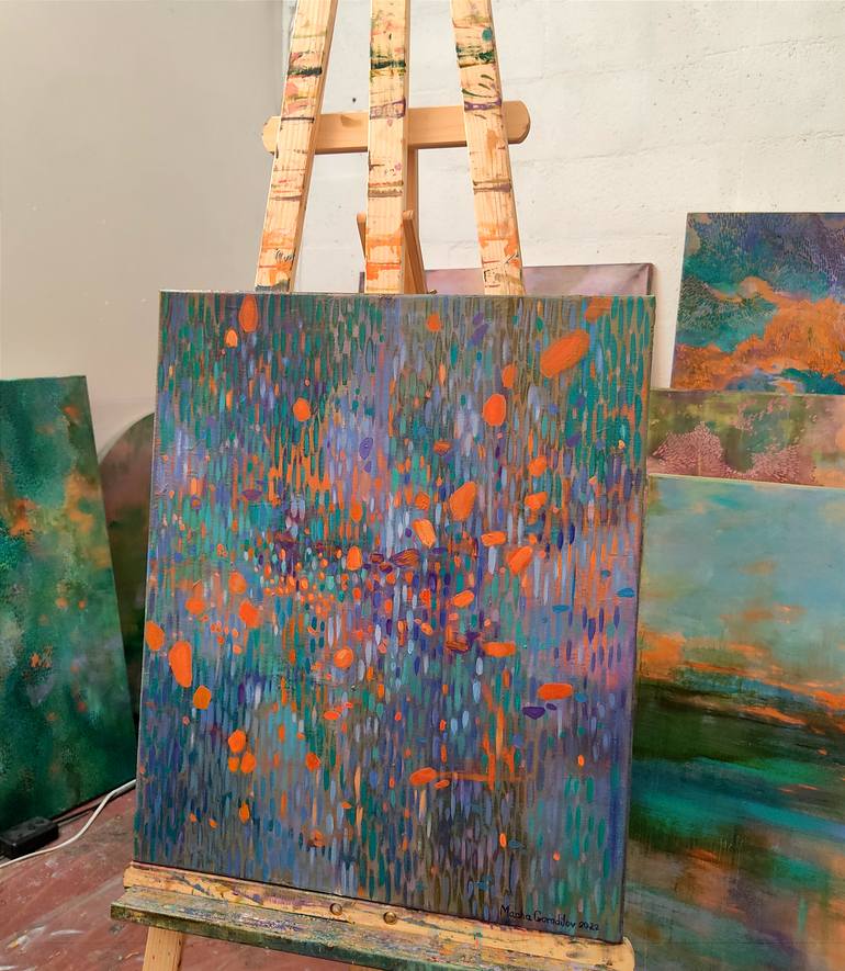 Original Abstract Expressionism Abstract Painting by Macha Gorodilov