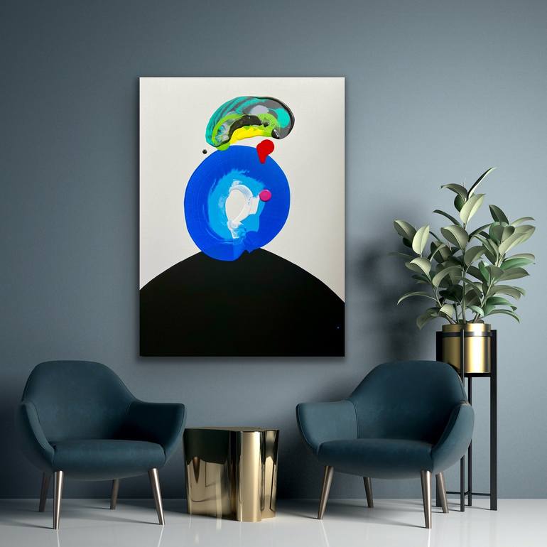 Original Abstract Portrait Painting by Jonathan Redmayne